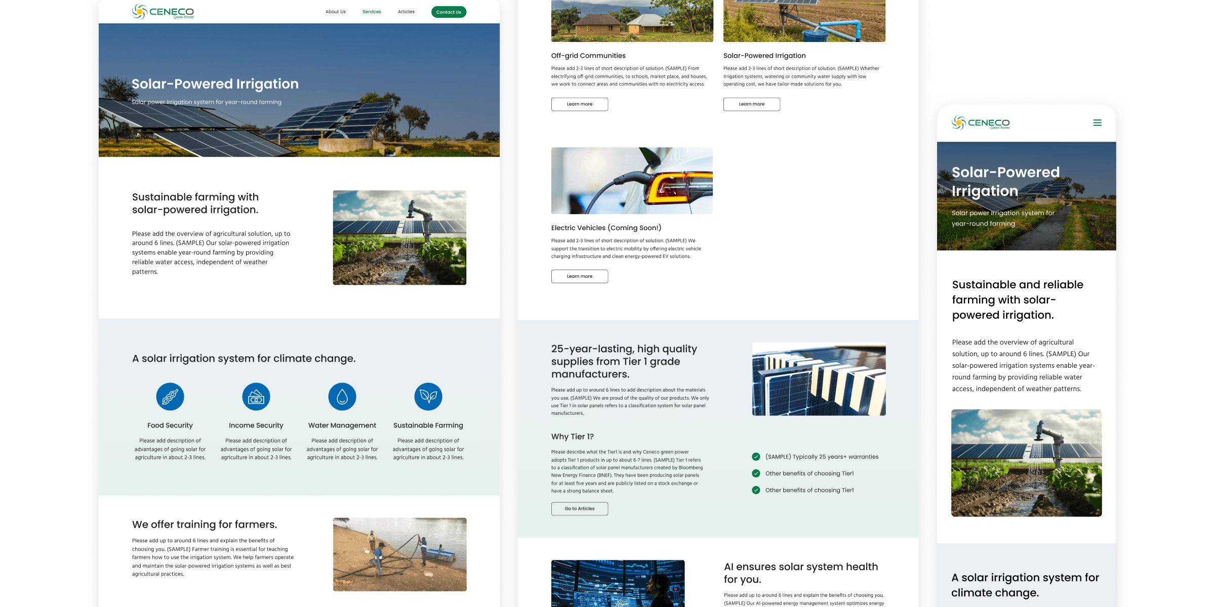 Ceneco Green Power Website preview