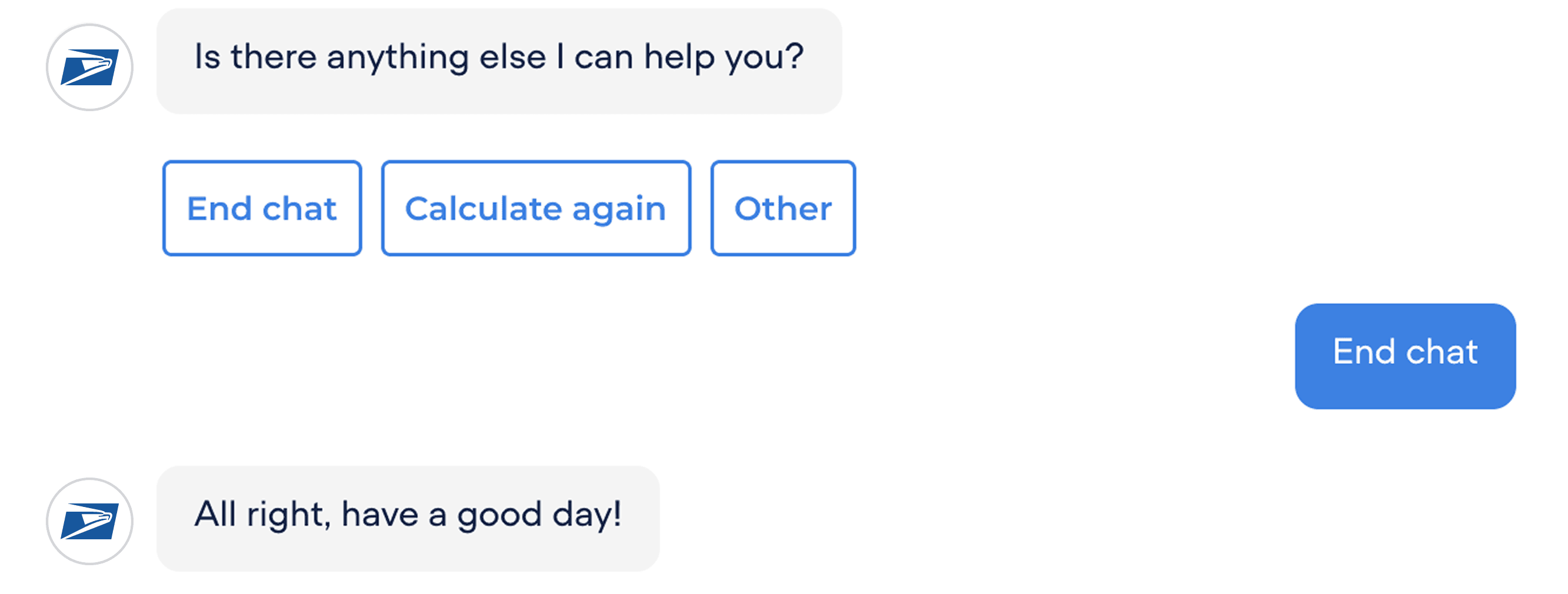 End Conversation chatbot flow